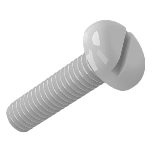 Flat Head Screw ISO1580 M3x20 PA-66 Slotted Pan Head