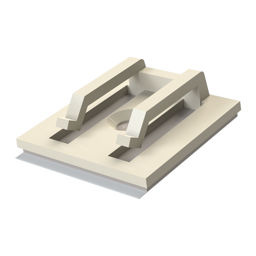Flachband-Kabelhalter SFCC 25,4x25,4mm mit Klebefolie