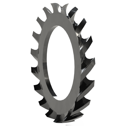 Serrated Washer DIN6798 A Ø4.3/8.0 x 0.5 Phosphated Spring Steel
