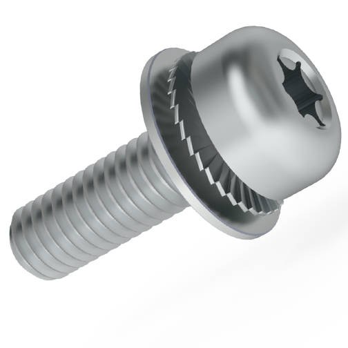 SEMS Screw ISO14583 TX Z7 M5x12 Galv. Steel 8.8 Serrated Lock Washer