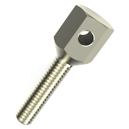 Retaining Bolt w/ Cross Hole Ø2.2 | AF6x8 Nickel-Plated Brass