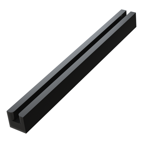 Card Guide for 1/16" PCB 120mm Polycarbonat black UL94-V0