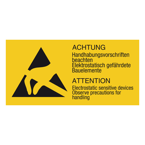 Marker-Label DIN EN 61340 Electrostatic Sensitive