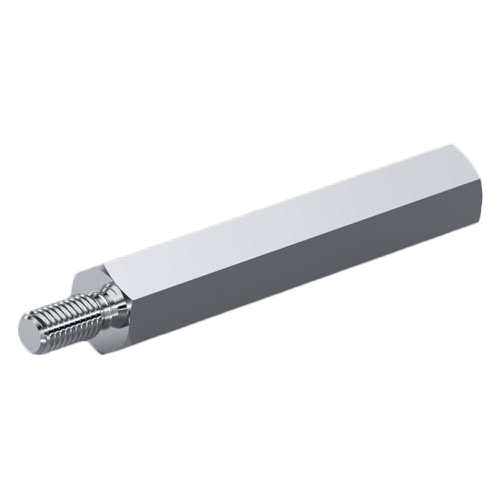 Abstandsbolzen Stahl verzinkt I/A SW5,5x25 I=M3x7 A=M3x6 m. Freistich
