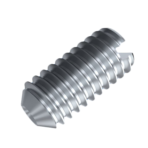 Set Screw DIN438/ISO7436 M4x10 ST-4.8 Zinc Slotted Cup Point
