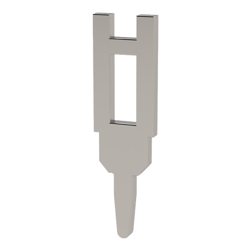 Solder terminal 2.8x10.0mm Brass silver-plated 0.6mm
