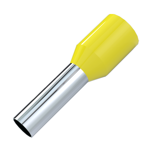 End-Sleeve DIN 46228/D 1mm² 6mm Polypropylen yellow - not UL listed