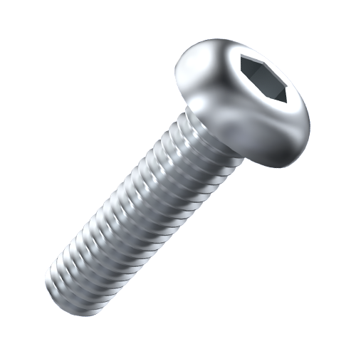 Flat Head Screw ISO7380-1 M2,5x5 A4 Plain ST STL Hex Socket Button Head