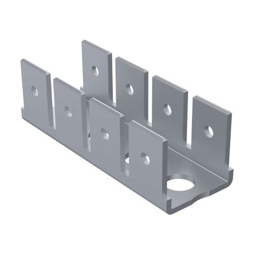 Blade Terminal 8x 6.3x0.8 | 90° | ø4.1 Tin-Plated Brass