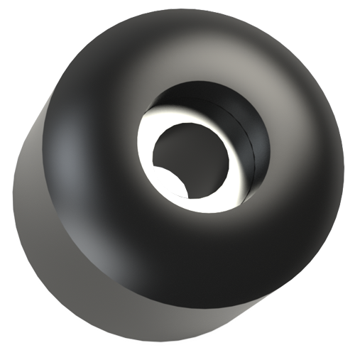 Screw-On Bumper Ø20.0x12.0 Natural Rubber black