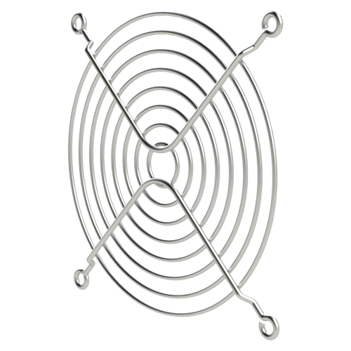 Schutzgitter Drahtform, Lüftergr. 120 x 120 mm, 8 Ringe, verchromt