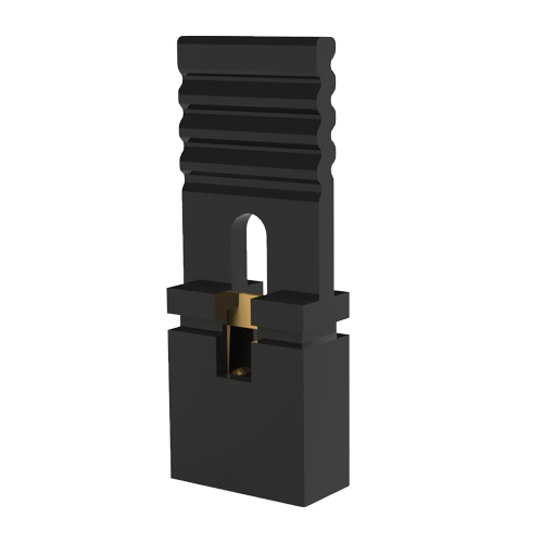 Jumper 2.54mm insulated black Phosphorbronze gold-plated