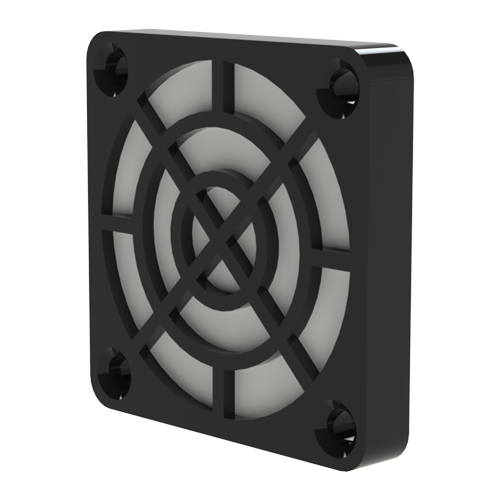Fan Guard Assembly 40mm/1.570" ABS,black UL94-V0/Media: PU Foam