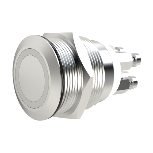 Switch Vandal Resistant Illuminated Stainless steel/1-pole/screw term.