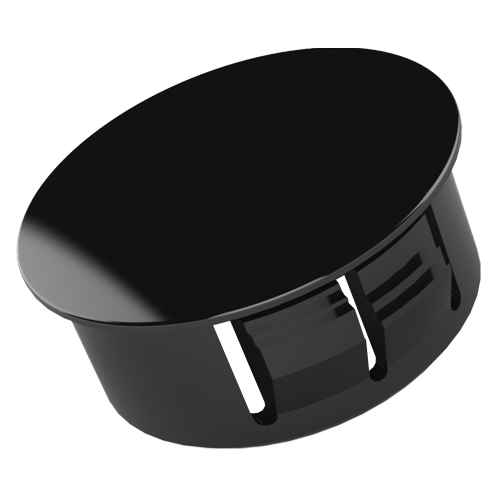 Dome Plugs 6,4/1,6, PA, black