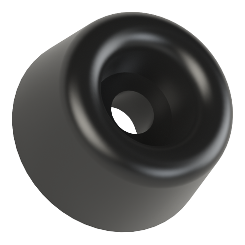 Screw-On Bumper Ø19.5x23.0 PVC black