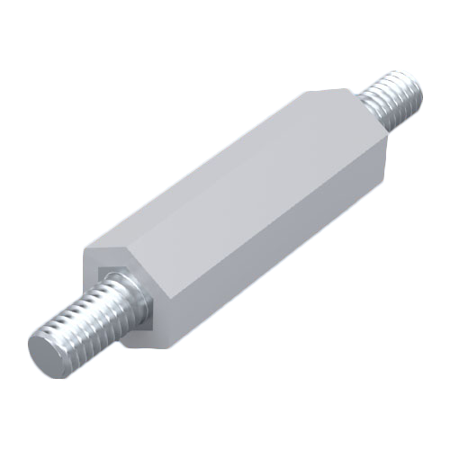 Insulated Standoff PA-Brass M/M AF8.4x25 | Thread M4x6 / M4x6