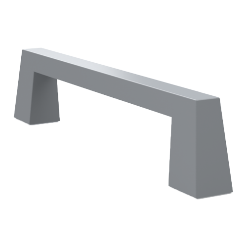 Plastic handle gray / M4 threads, distance 92 mm