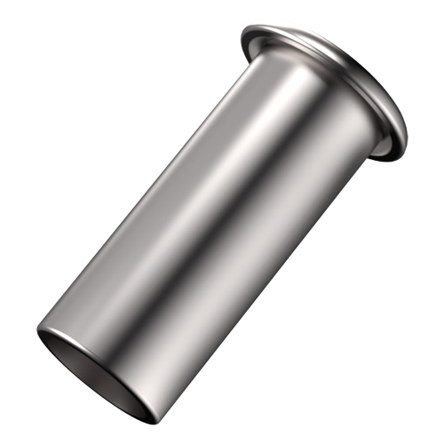 Tubular Rivet DIN7340 B 1.5x0.25x6.0 Silver-Plated Brass