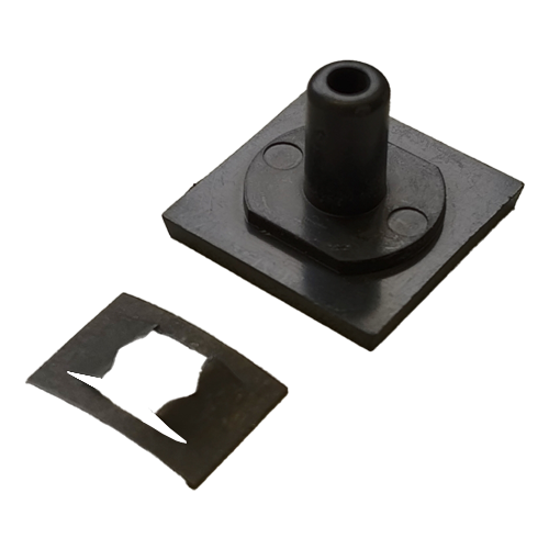 Cover for D-Sub 20.6x20.6mm ABS,black UL94-V0