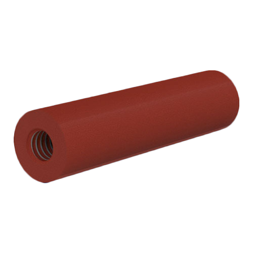 Abstandsbolzen Polyamid 6.6 rotbraun I/I Ø5x48 | Gewinde M2,5x10 / M2,5x10