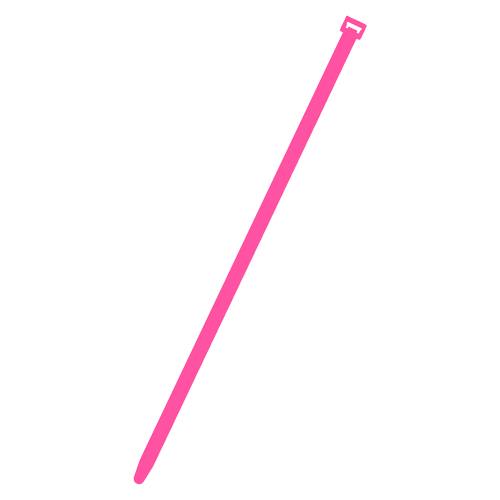 Cable Tie 3.4x210mm neon pink PA 6.6 UL94-V2 bundle Ø55mm