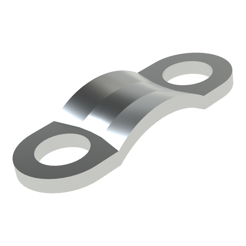 Cable Clamp Two-Sided Fastening Ø 2.5 | Hole Ø 3.4 | Nickel-Plated Steel