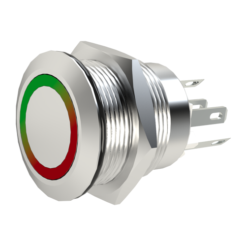 Switch Vandal Resistant Illuminated Stainless steel/1-pole/2.8x0.8mm