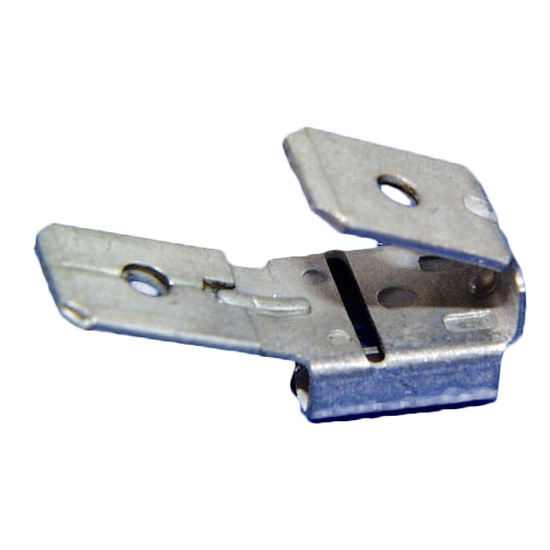 Flachsteckhülse 6,3x0,8mm Messing verzinnt