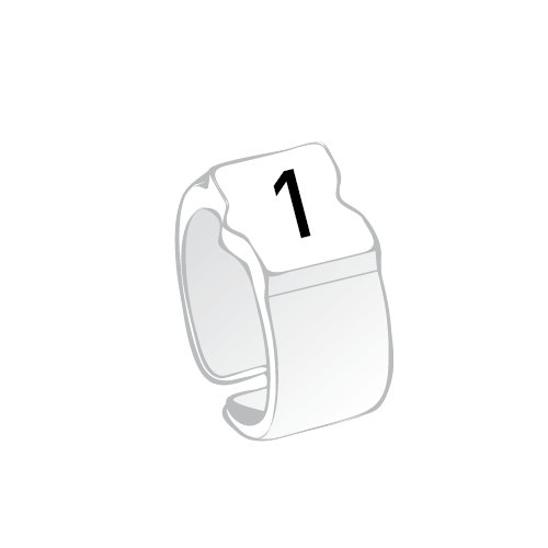 Cable marker PLIO SNAP+PS03"B" POM WHITE