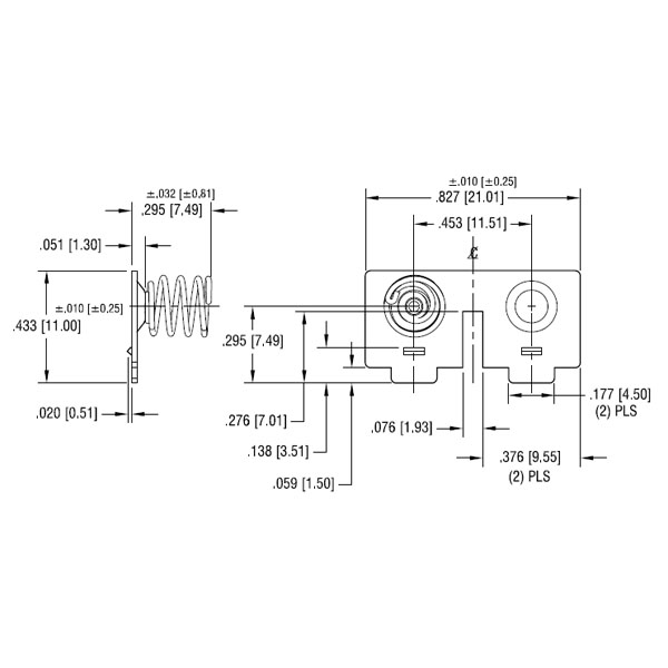 Battery Contact for "AAA"-"AAAA"-N Spring steel nickel-plated