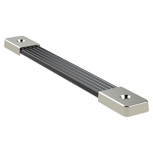 Handle 254/212/29mm/M5 countersunk Soft plastic black/steel core