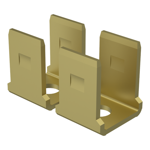 Blade Terminal 4x 6.3x0.8 | 90° | ø3.3 Plain Brass