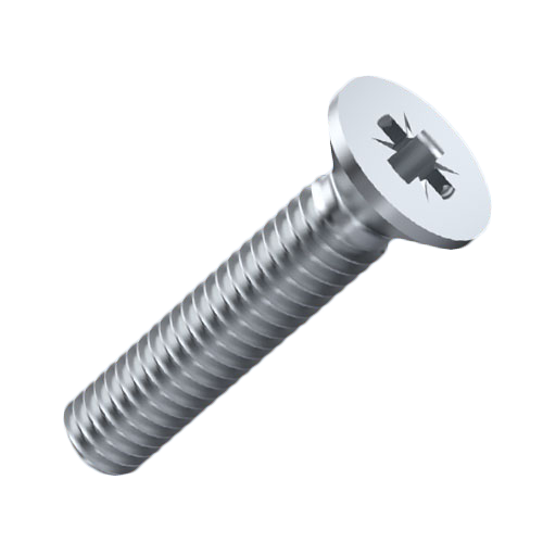 UNC Bolt UNC6-32 x 6.4 Galvanized Steel 4.8 Cross Recessed CSK