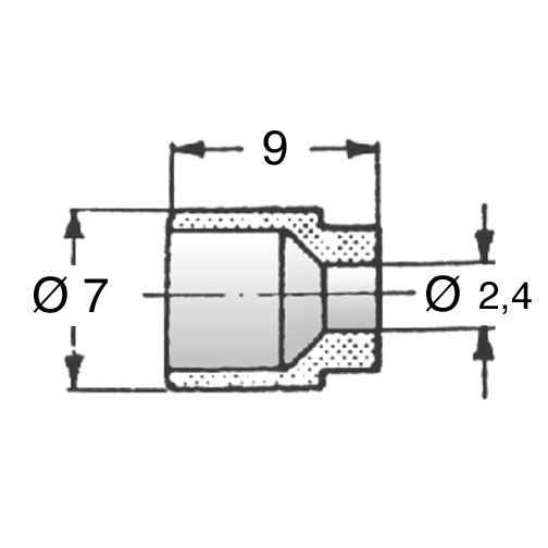 Rändelknopf M2,5 Senkkopfschraube - besonders für Frontplattenmontage