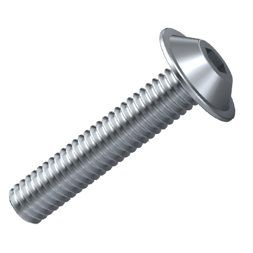 Flat Head Screw ISO7380-2 M4x12 Galv. ST 10.9 HS Button Head w/ Collar