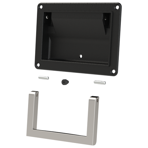 Collapsible Handle 130x91x20mm Alu,pure untreated/not assembled