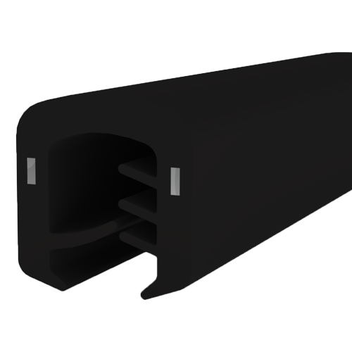 Edge Protection 10.5x14.5mm PVC,black with steel tape 2.0-5.0mm