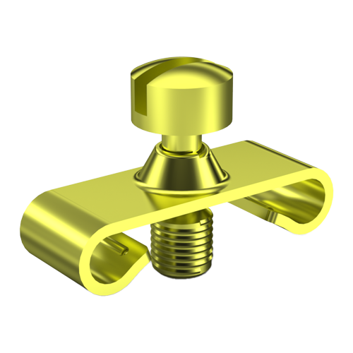 Bow Tie Retaining Clip Steel zinc-plated and yellow chrom.