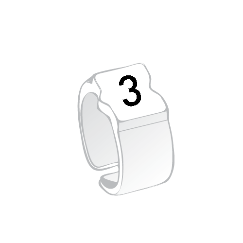 Cable marker PLIO SNAP+PS03"B" POM WHITE