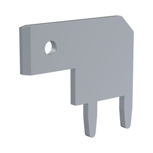 Flachstecker 4,8x0,8 | 90° Messing verzinnt