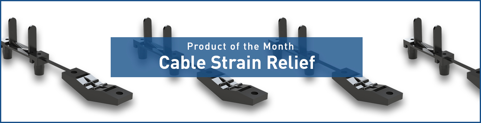Cable Strain Relief with snap-in clamp and screw fastening