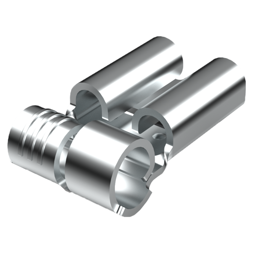 Flachsteckhülse DIN 46346 B6.3-1.5mm²90° Messing verzinnt 0,5-1,5mm²