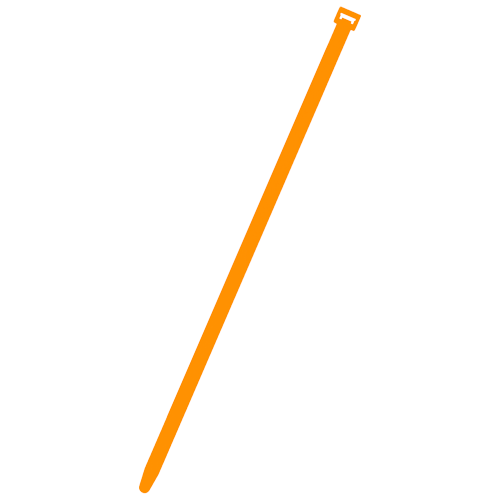 Cable Tie 3.4x210mm neon orange PA 6.6 UL94-V2 bundle Ø55mm