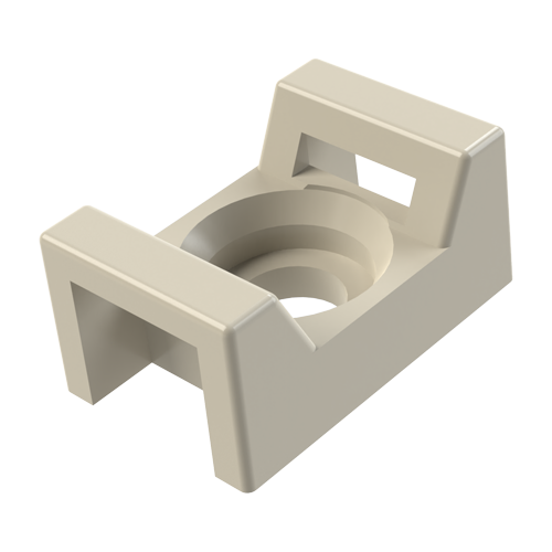 Flat Tie Holder 15.2x9.7mm ø4.3mm Polyamid 6.6 natural UL94-V2 E70062