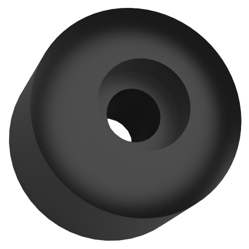 Screw-On Bumper Ø22.0x10.0 Natural Rubber black