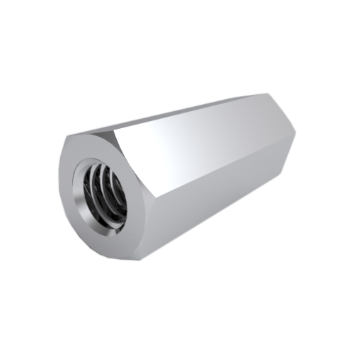 Abstandsbolzen Stahl verzinkt I/I SW8x40 | Gewinde M4x9 / M4x9