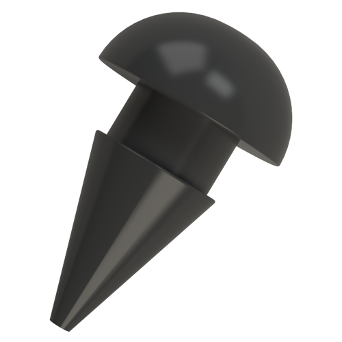 Push-In Foot Ø9.0x4.0 Natural Rubber black