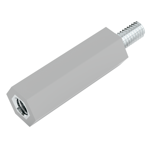 Insulated Standoff PA-Brass M/F AF10x50 | F=M5x6 M=M5x10