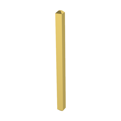 Wire wrap pin 0.6x22.0mm square Brass gold-plated
